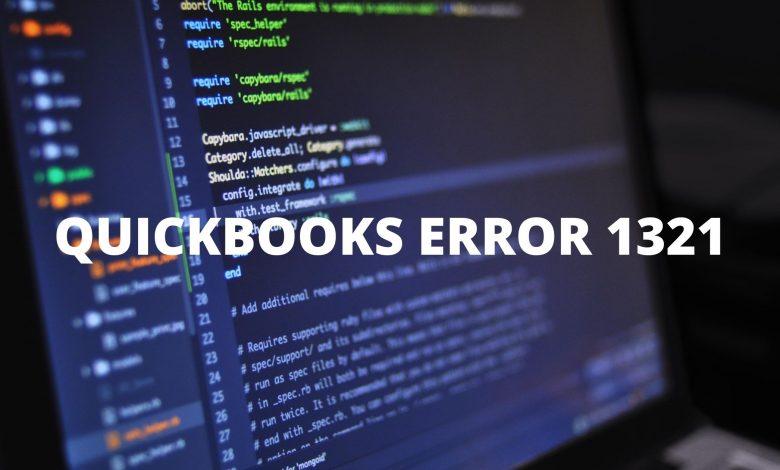 QuickBooks Error 1321