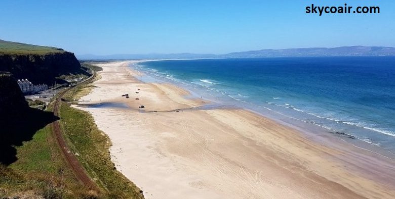 Downhill beach